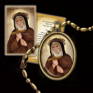 St. Veronica Giuliani Pendant & Holy Card Gift Set