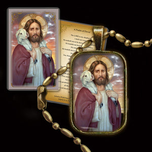 The Good Shepherd Pendant & Holy Card Gift Set
