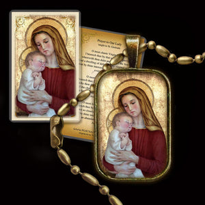 Madonna & Child (G) Pendant & Holy Card Gift Set