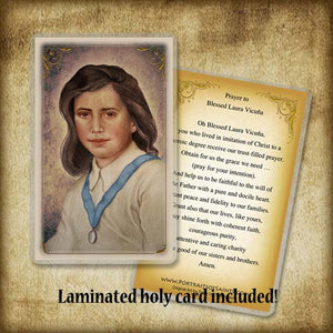 Bl. Laura Vicuna Plaque & Holy Card Gift Set