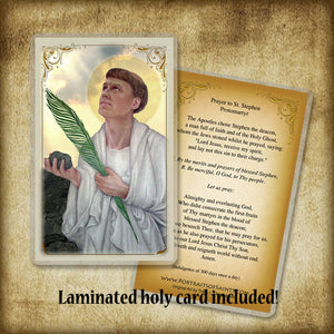 St. Stephen Pendant & Holy Card Gift Set