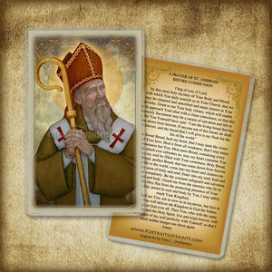 St. Ambrose Pendant & Holy Card Gift Set