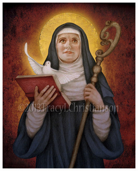 St. Scholastica Framed - Portraits of Saints