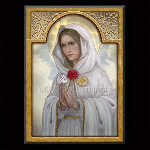 Rosa Mystica (Mystical Rose) Plaque & Holy Card Gift Set
