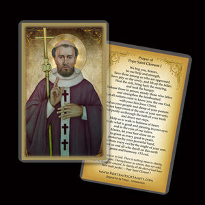 Pope St. Clement I Holy Card