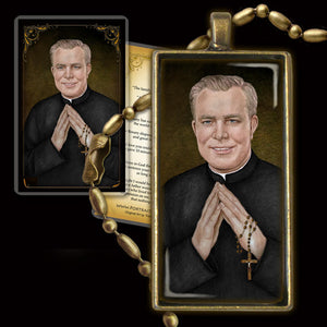 Fr. Patrick Peyton Pendant & Holy Card Gift Set