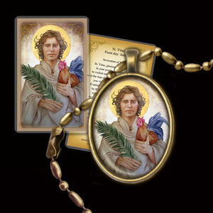 St. Vitus Pendant & Holy Card Gift Set