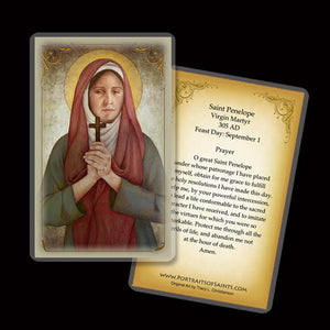 St. Penelope Holy Card
