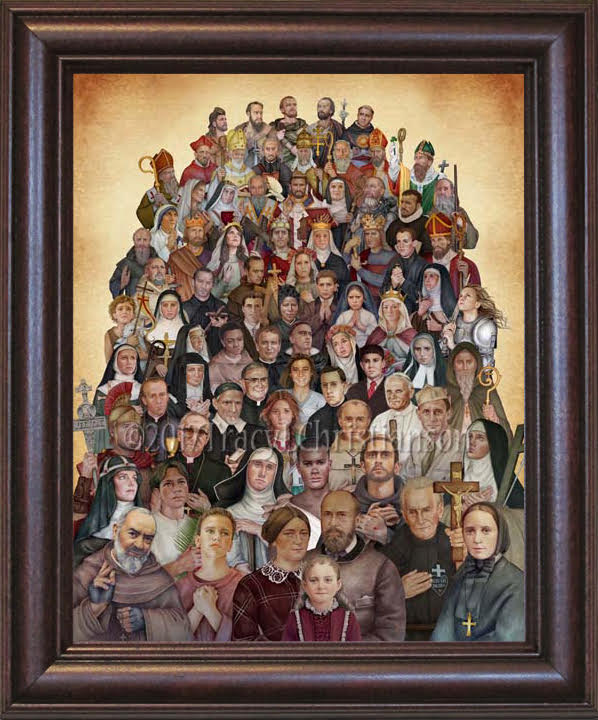 All Saints Framed Art - Portraits of Saints