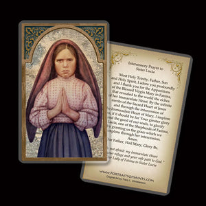 Venerable Sr. Lucia of Fatima Holy Card