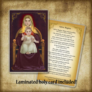Madonna & Child (Q) Plaque & Holy Card Gift Set