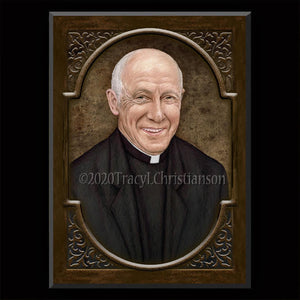 Fr. John Hardon Plaque & Holy Card Gift Set