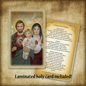 Holy Family (G) Plaque & Holy Card Gift Set