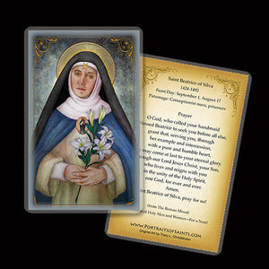 St. Beatrice of Silva Holy Card