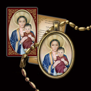 Our Lady of La Vang Pendant & Holy Card Gift Set