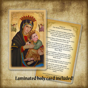 Our Lady of Perpetual Help Plaque & Holy Card Gift Set