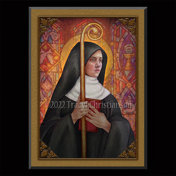 St. Florentina Plaque & Holy Card Gift Set - Portraits of Saints