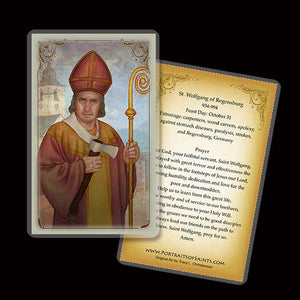 St. Wolfgang of Regensburg Holy Card