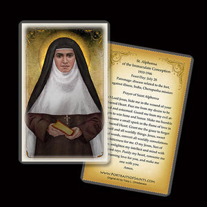 St. Alphonsa of the Immaculate Conception Holy Card