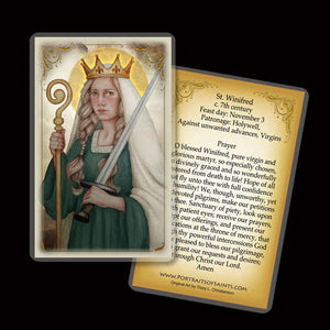 St. Winifred Holy Card