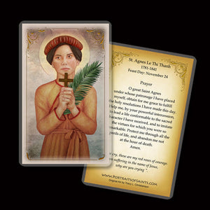 St. Agnes Le Thi Thanh Holy Card
