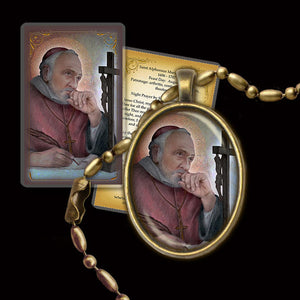 St. Alphonsus Maria de' Liguori (B) Pendant & Holy Card Gift Set