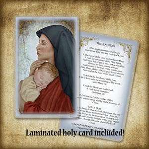 Madonna & Child (O) Plaque & Holy Card Gift Set