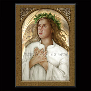 St. Christina the Astonishing Plaque & Holy Card Gift Set