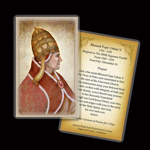 Pope Urban V Holy Card