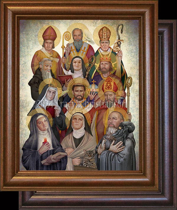 Benedictine Saints Framed Art - Portraits of Saints