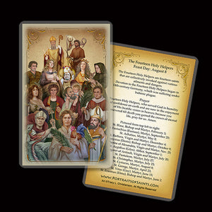 The Fourteen Holy Helpers Holy Card
