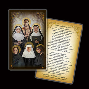American Female Saints Holy Card