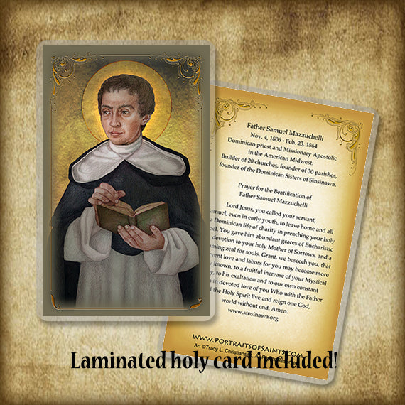 Venerable Fr. Samuel Mazzuchelli, OP Pendant & Holy Card Gift Set ...