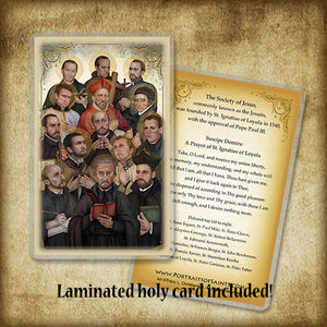 Jesuit Saints Plaque & Holy Card Gift Set