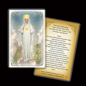 Our Lady of Beauraing Holy Card
