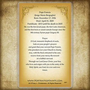 Pope Francis Holy Card