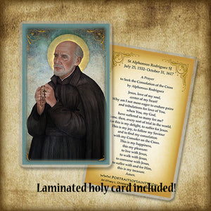 St. Alphonsus Rodriguez S.J. Pendant & Holy Card Gift Set