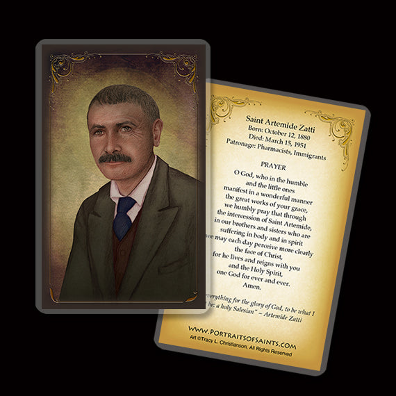 St. Artemide Zatti Holy Card Portraits of Saints