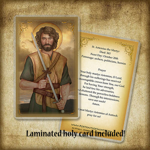 St. Artemius the Martyr Pendant & Holy Card Gift Set