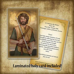 St. Artemius the Martyr Plaque & Holy Card Gift Set