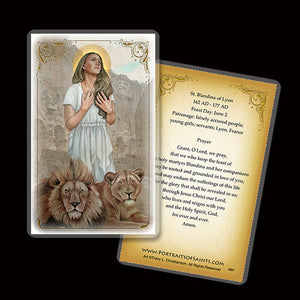 St. Blandina of Lyon Holy Card