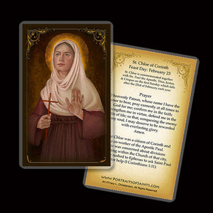 St. Chloe of Corinth Holy Card