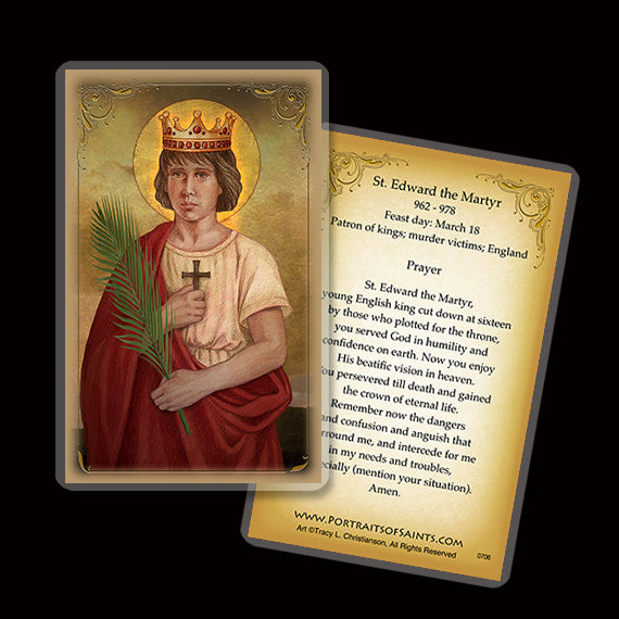 St. Edward the Martyr Holy Card