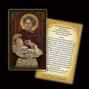 St. Genesius of Rome Holy Card