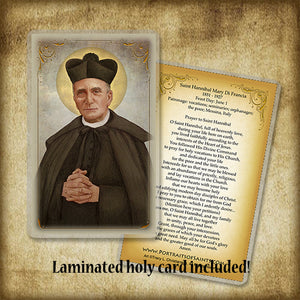 St. Hannibal Mary Di Francia Plaque & Holy Card Gift Set