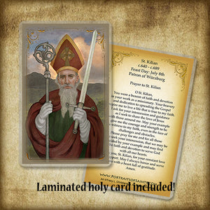 St. Kilian Pendant & Holy Card Gift Set