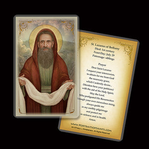 St. Lazarus of Bethany Holy Card