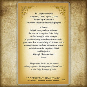 St. Luigi Scrosoppi Holy Card