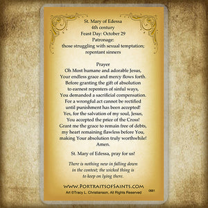 St. Mary of Edessa Holy Card