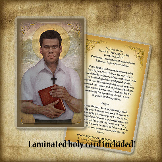 St. Peter To Rot Pendant & Holy Card Gift Set - Portraits of Saints